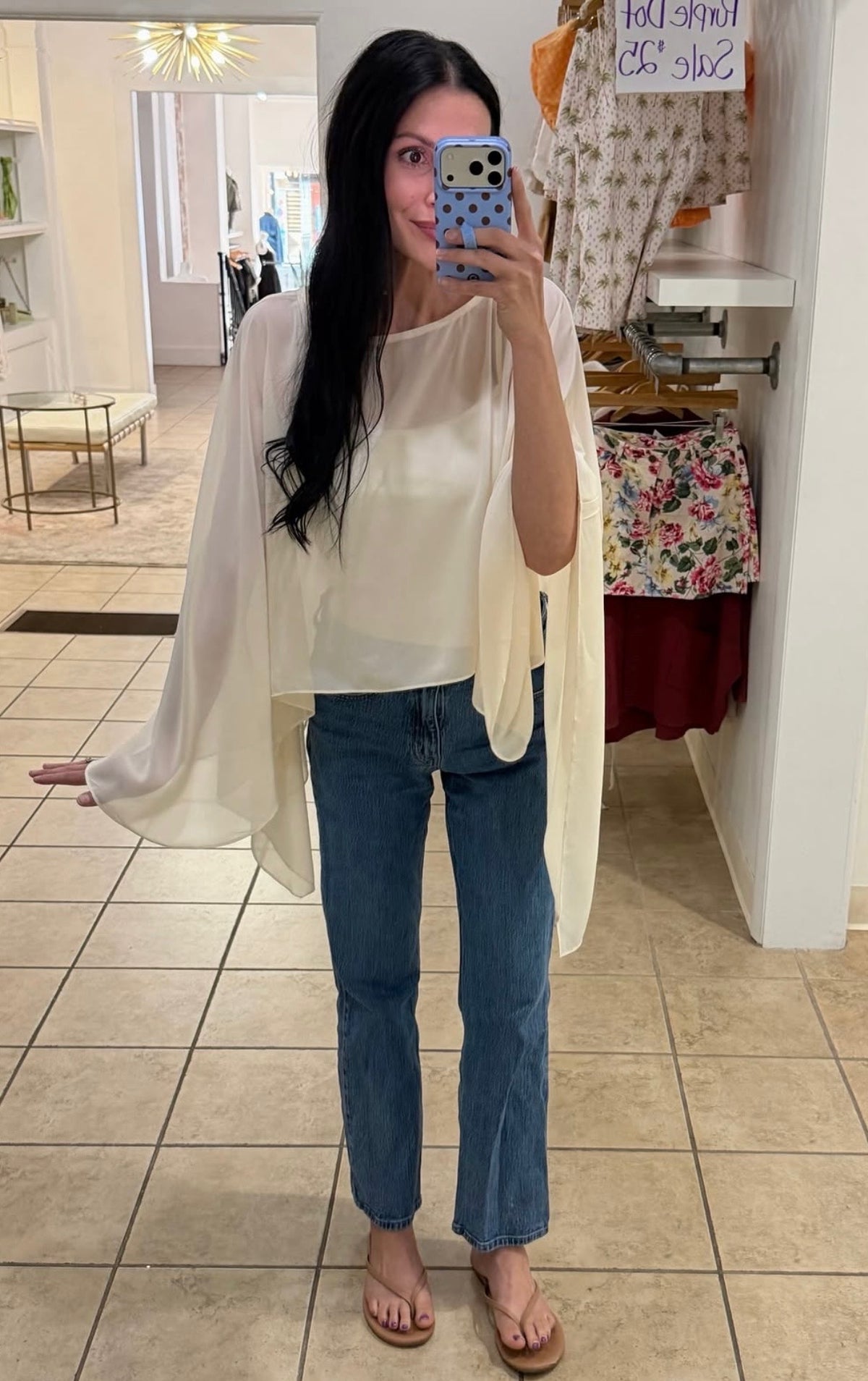 Chiffon Poncho Set