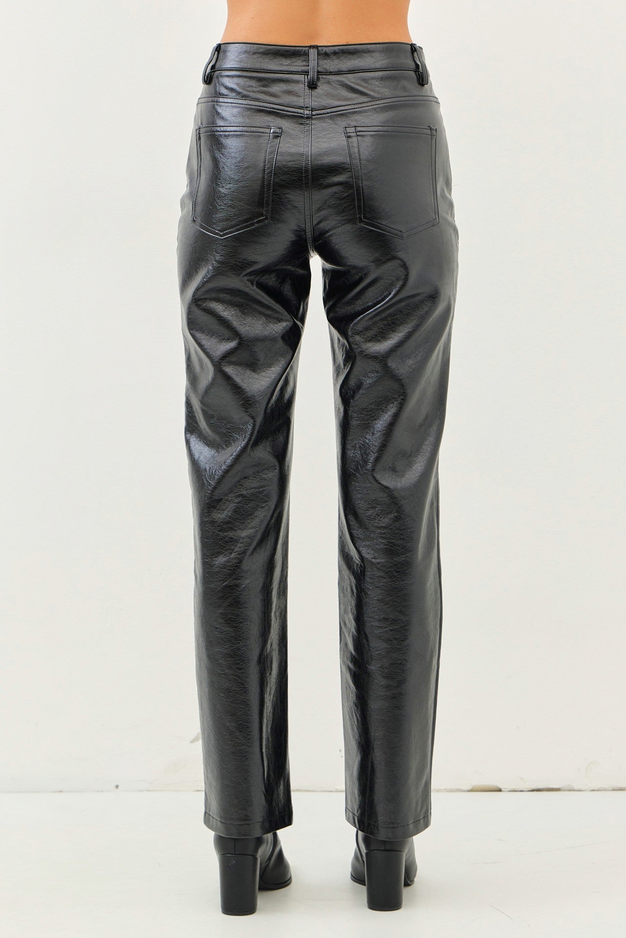 Black Metallic Pants