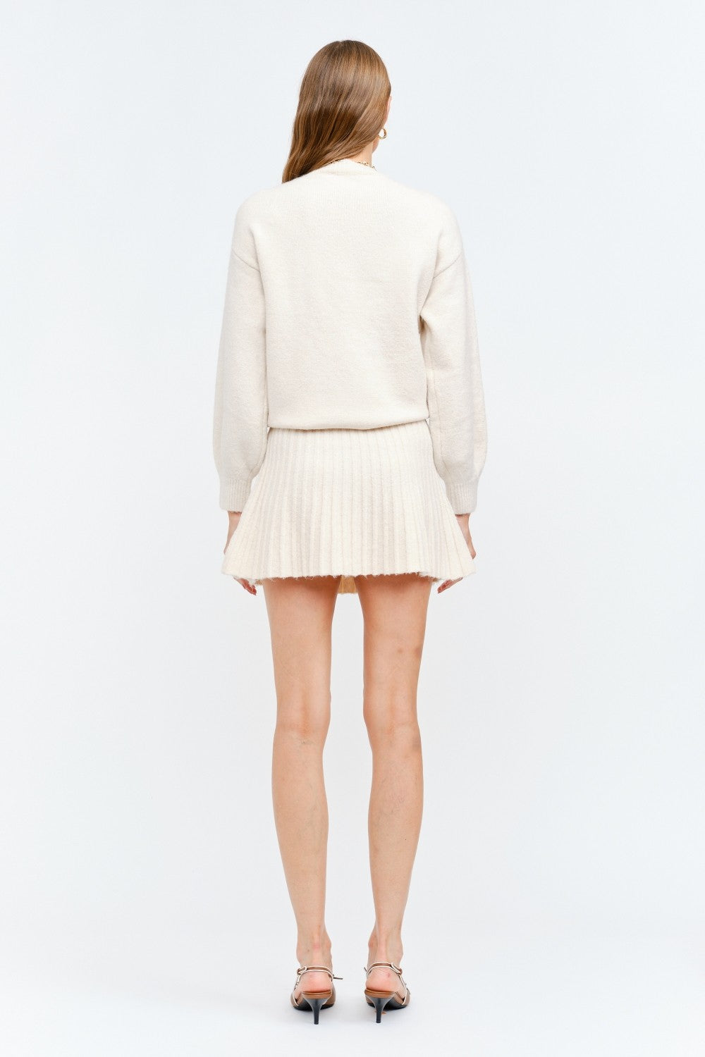 Beau Ivory Shoulder Tie Sweater