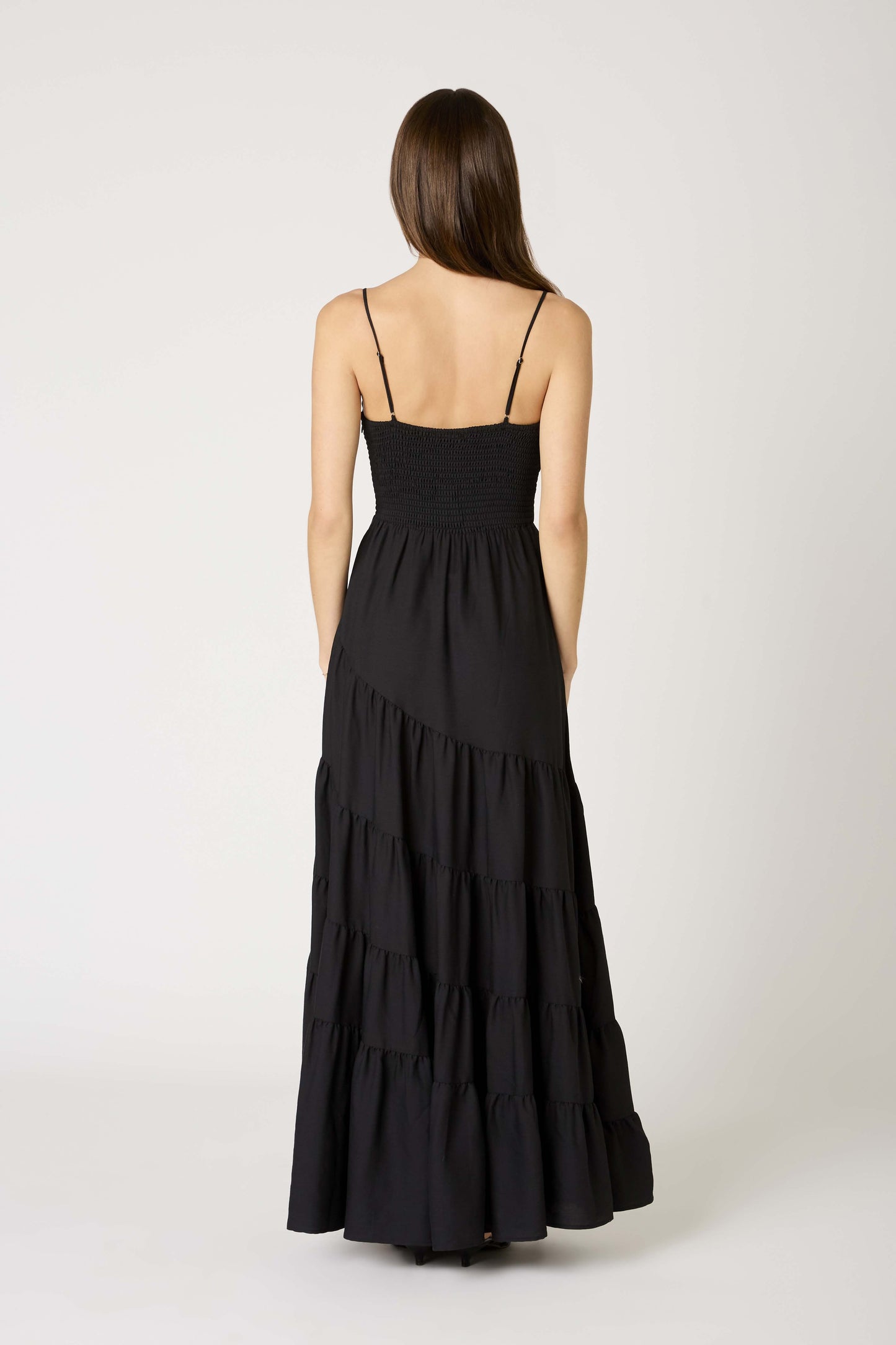 Black Tiered Maxi Dress