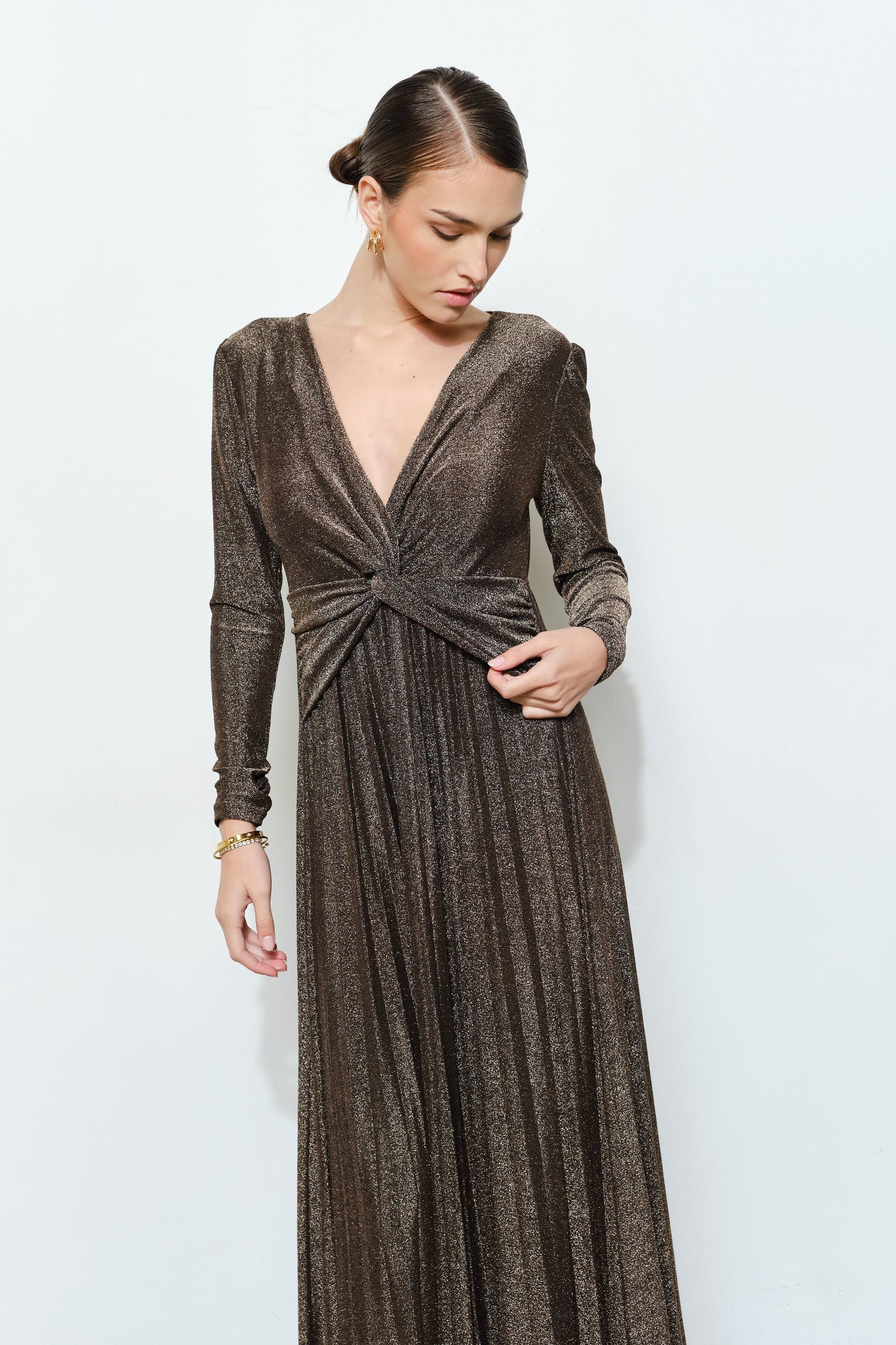 Glitter Lurex Maxi Dress