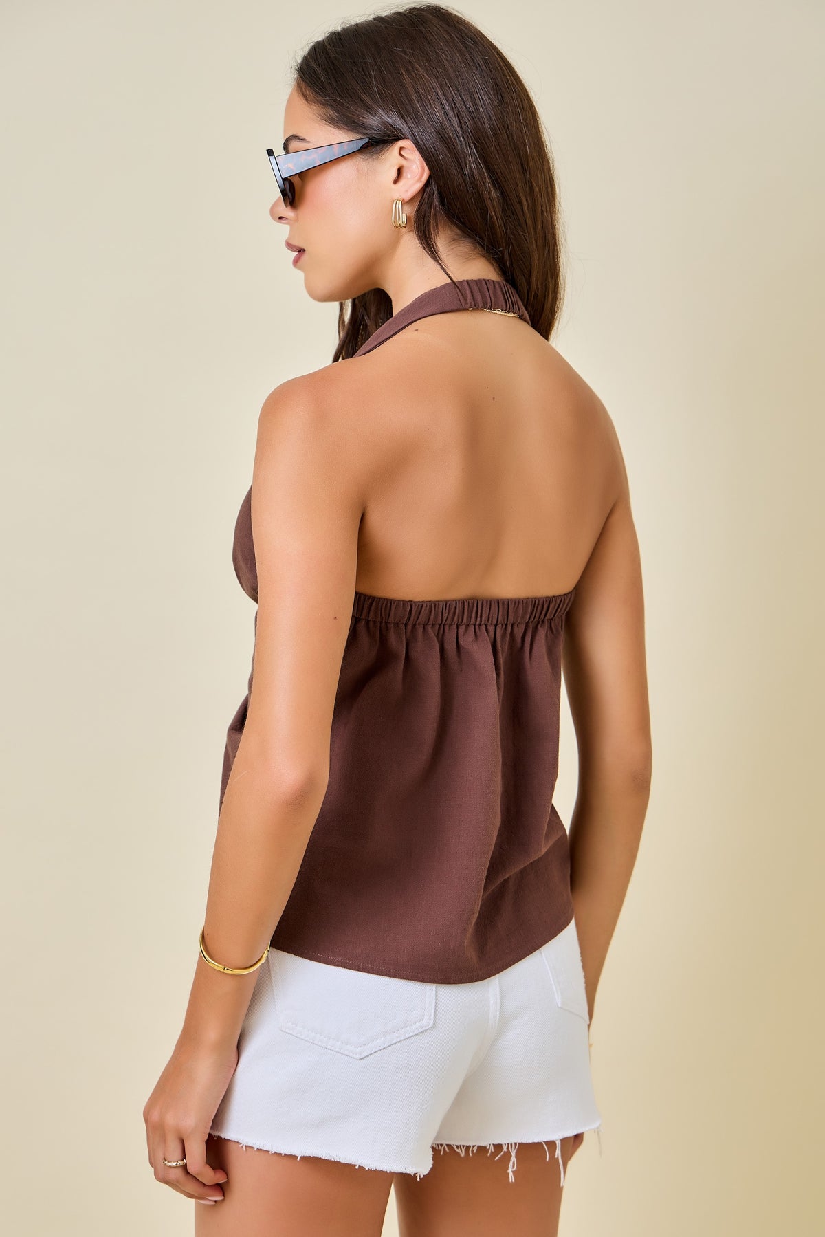 Chocolate Double Twist Halter