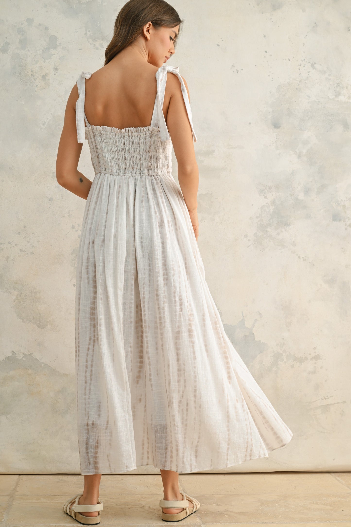 Brown Tie Dye Maxi