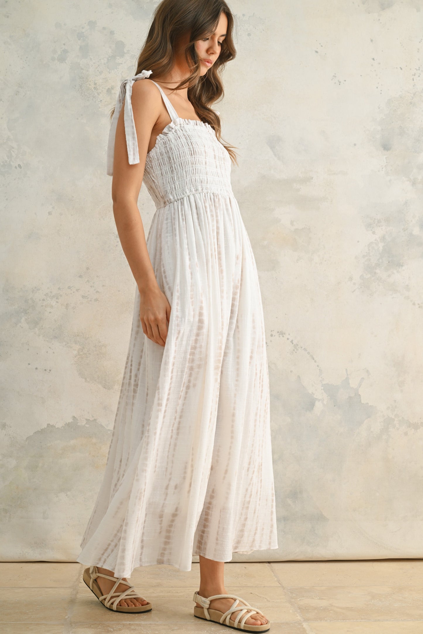 Brown Tie Dye Maxi