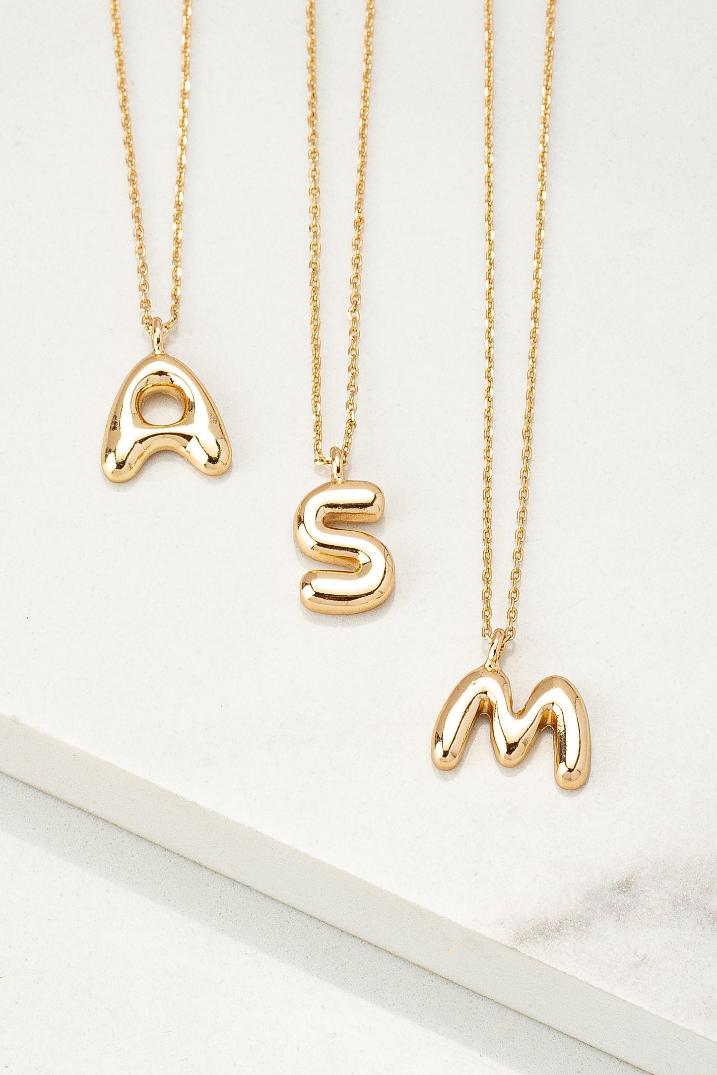 Bubble Initial Necklace