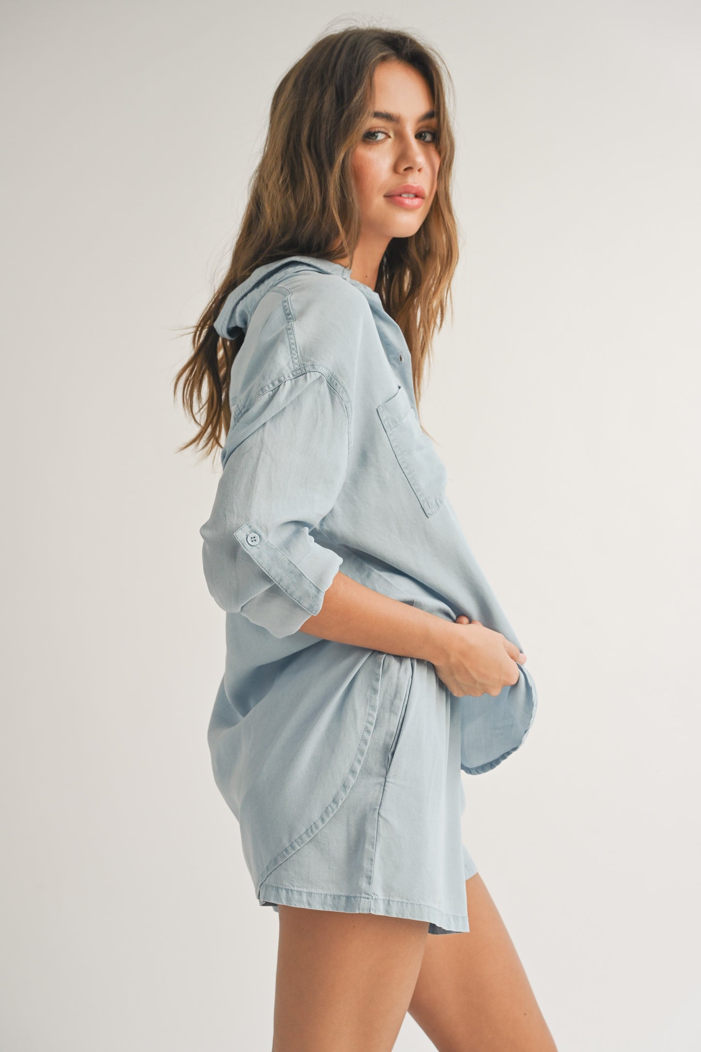 Denim Chambray Button Down