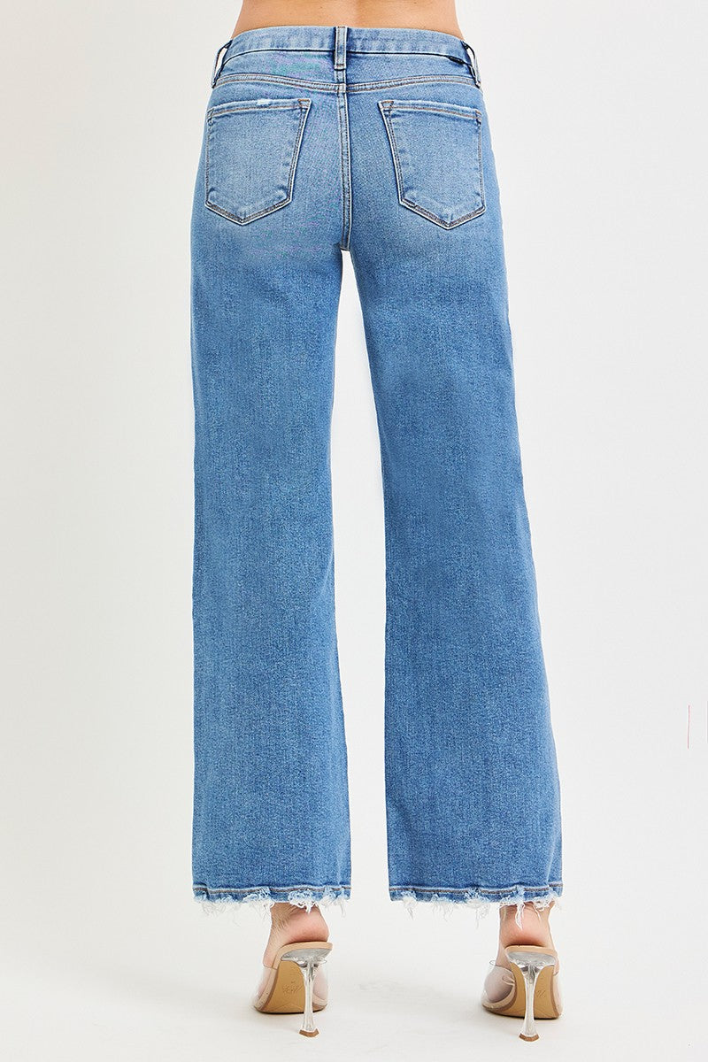 High Rise Jeans W/ Double Waist Detail