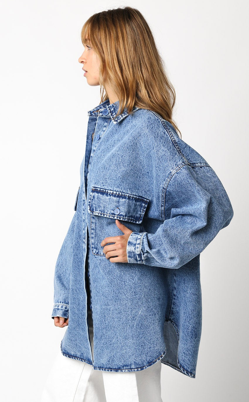 Finley Oversized Denim Top