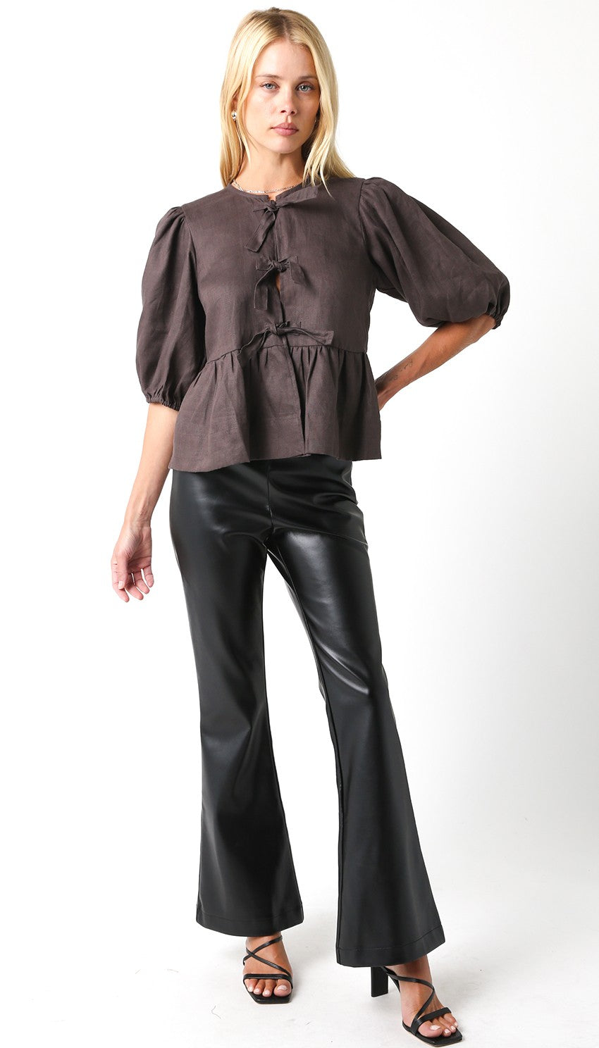 Coffee Bean Tie Top