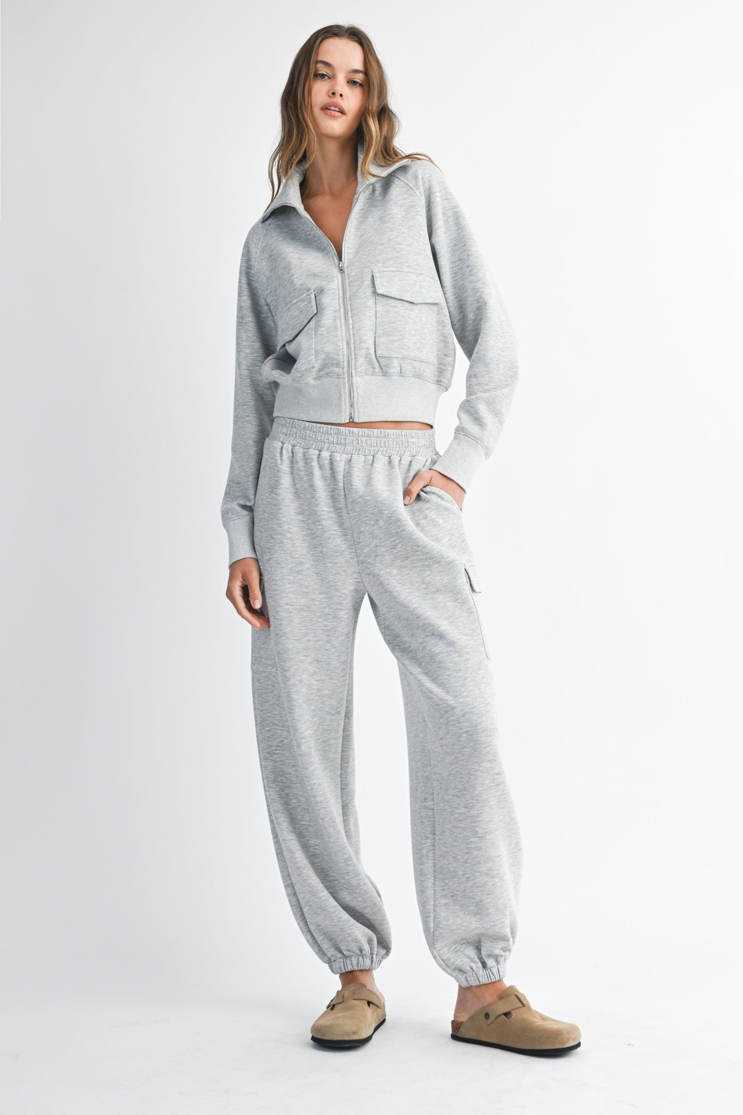 Gray Zip Sweatshirt