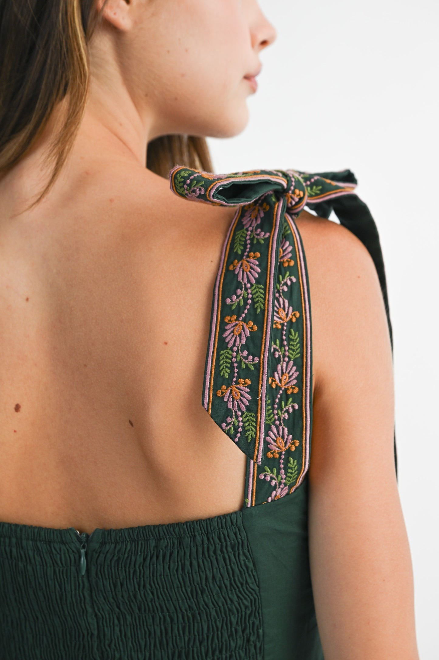 Embroidered Tiered Maxi Dress