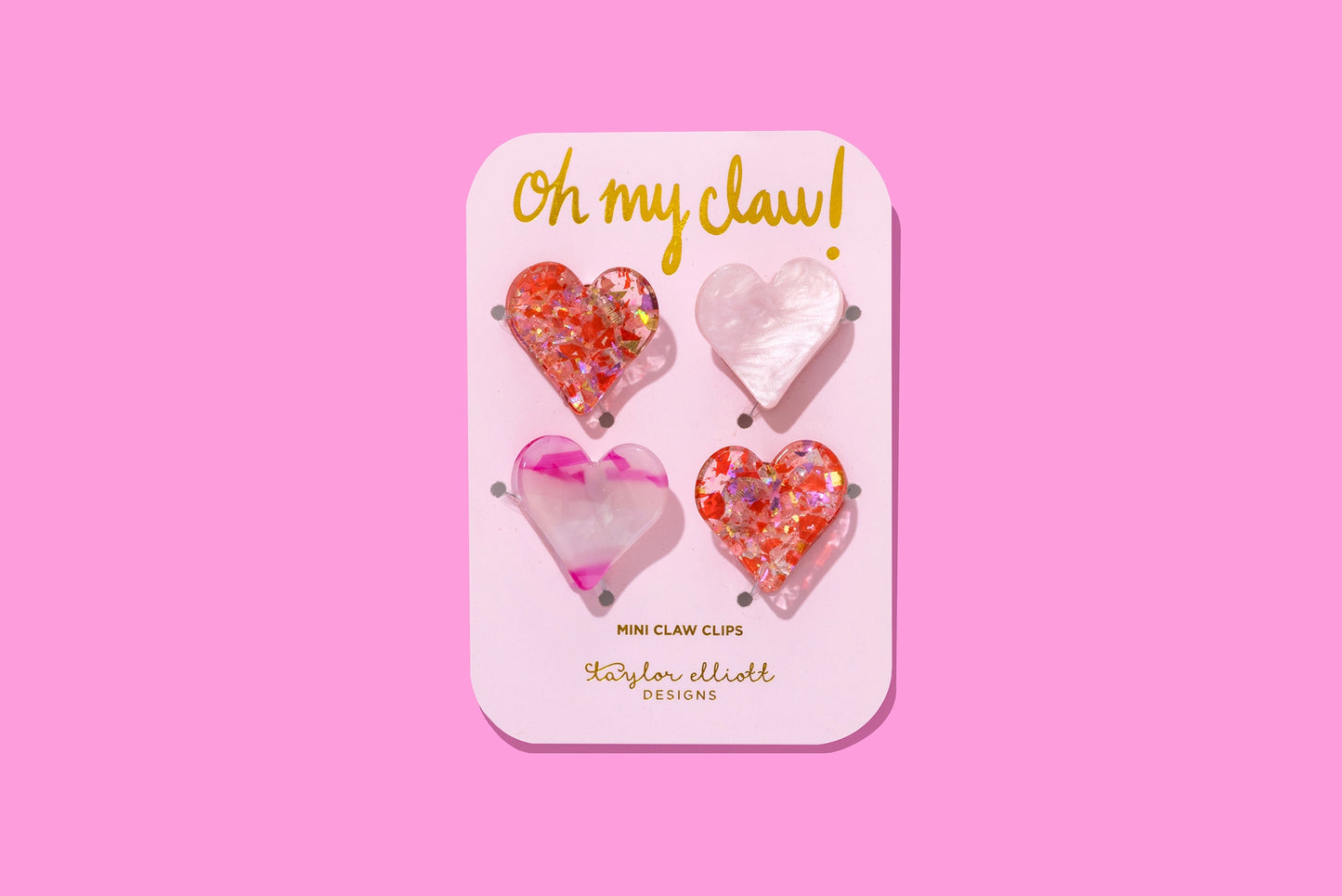Mini Valentine Claw Clips