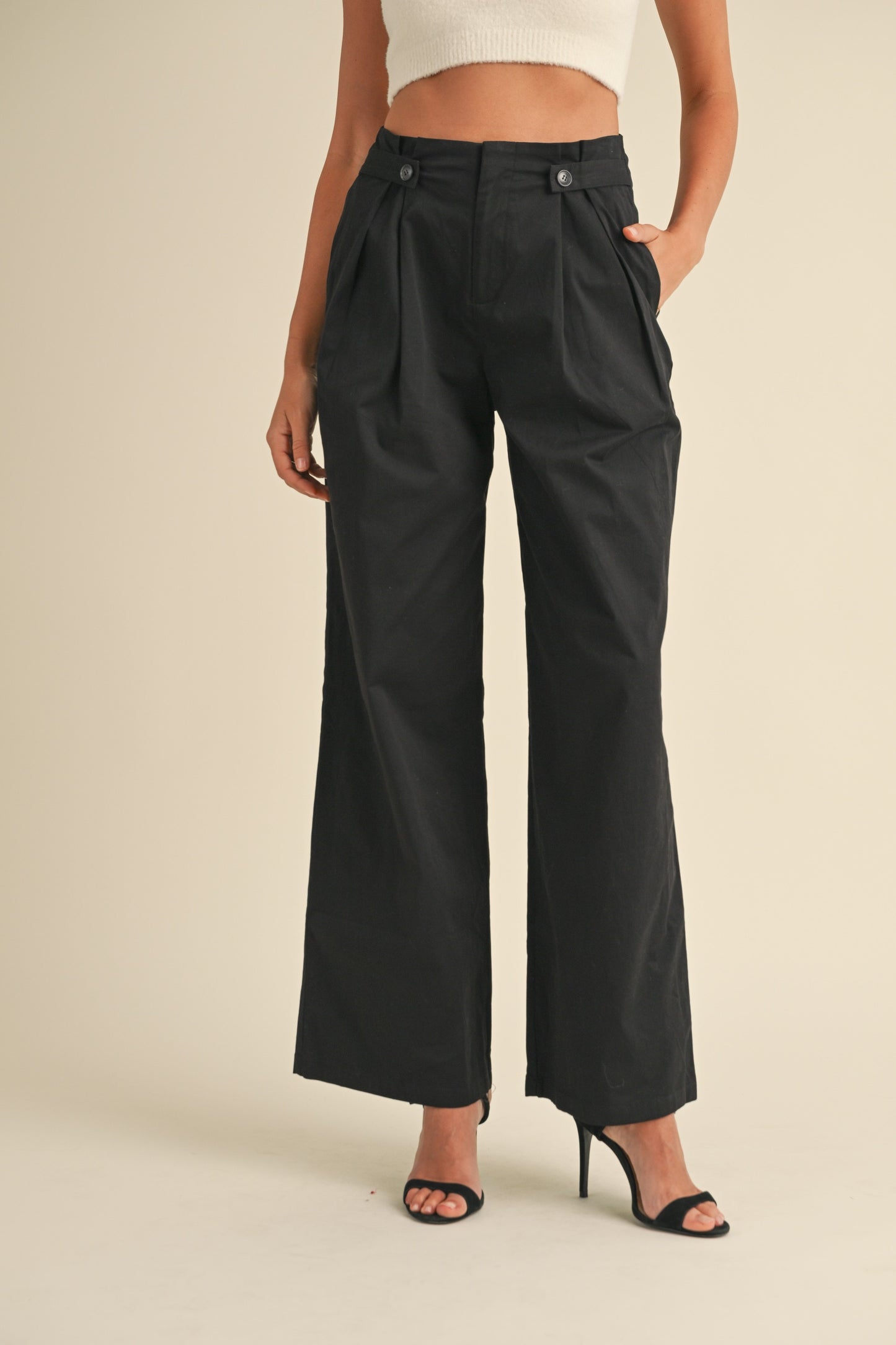 High Waisted Pleated Pants