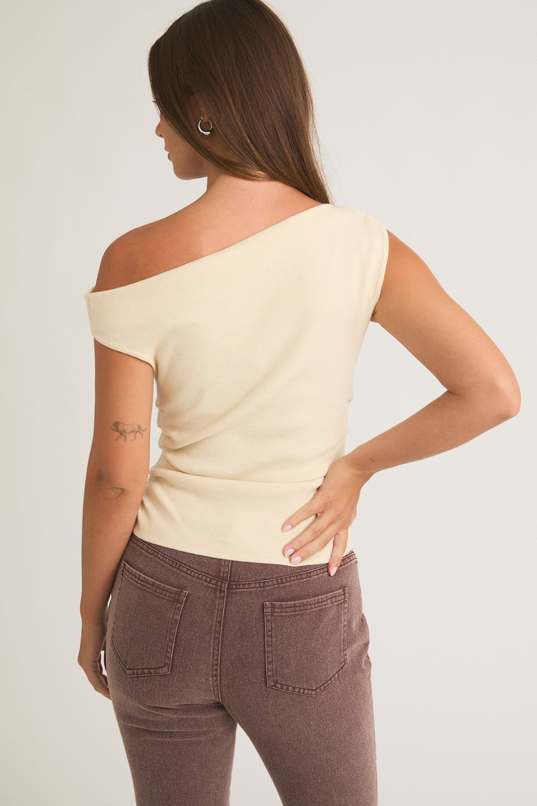 Ivory Asymmetrical Top