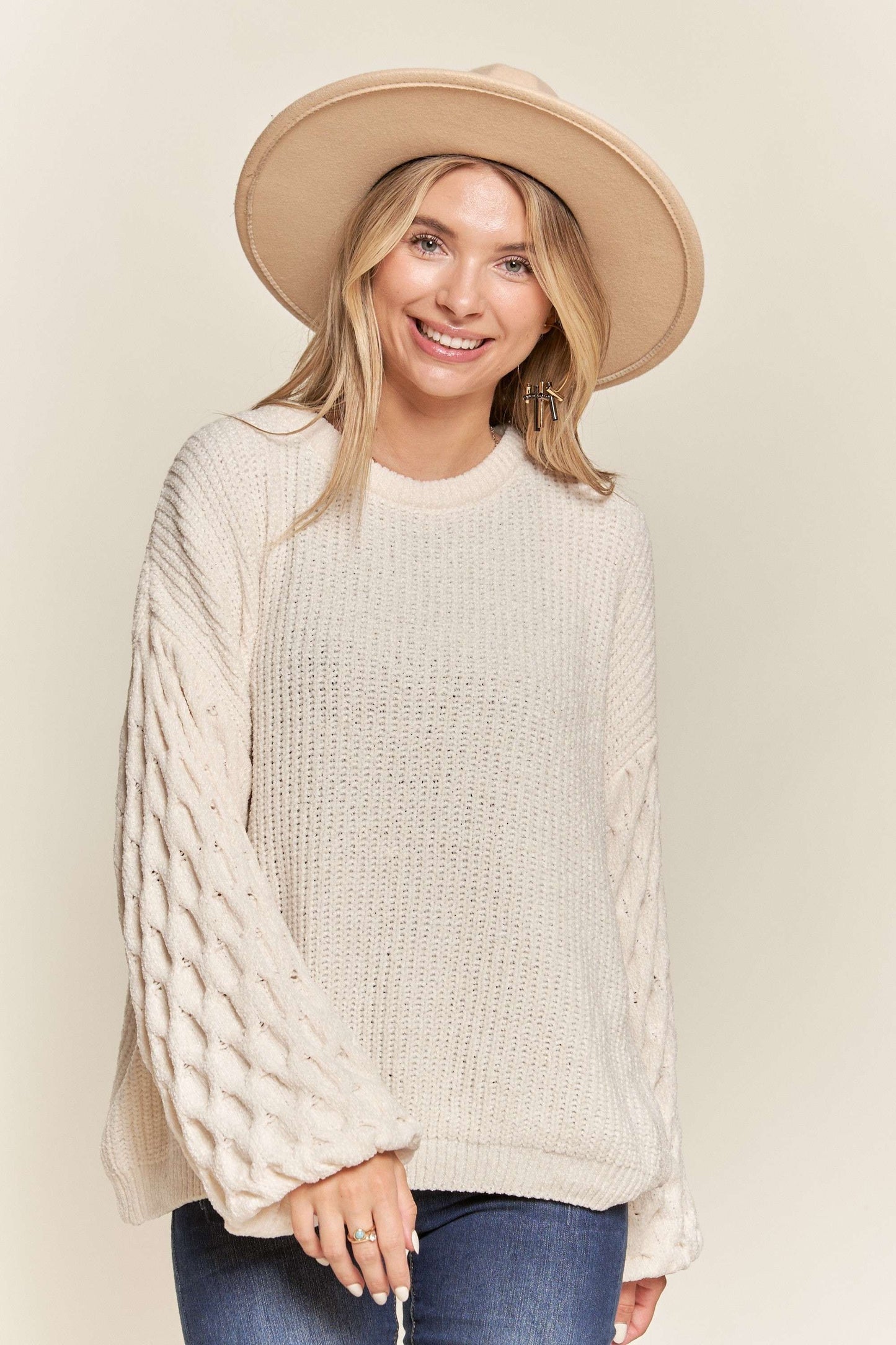 Ivory Chenille Sweater