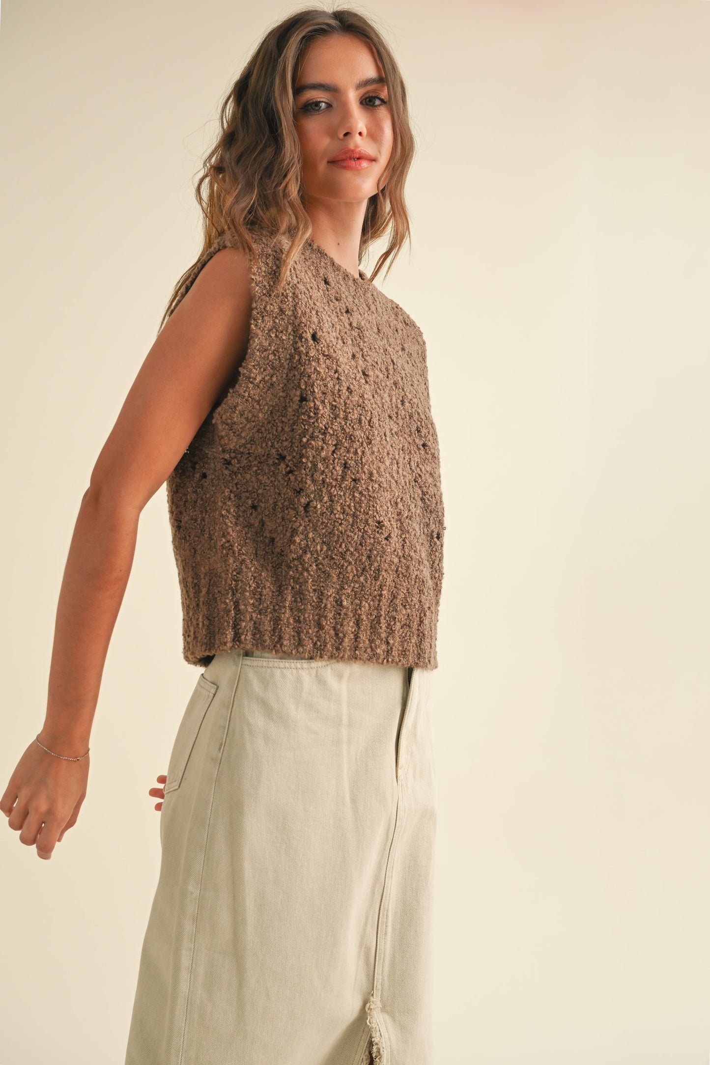 Chestnut Knitted Vest