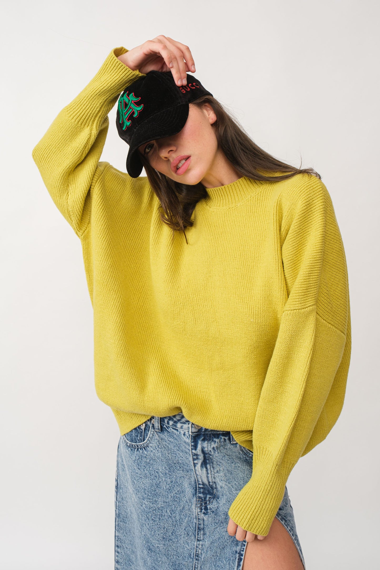Lime Feeling Good Oversized Sweater