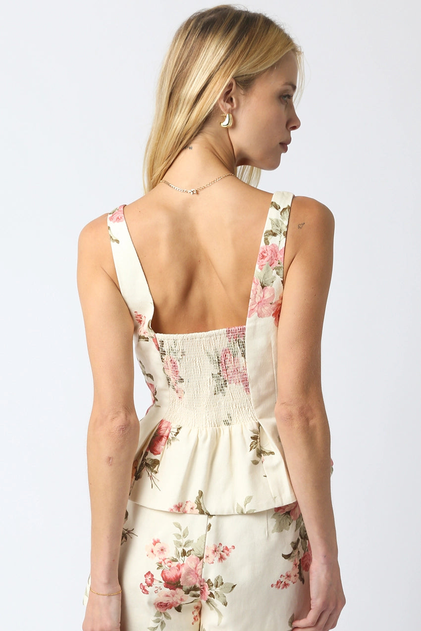 Litzy Floral Smocked Peplum Top