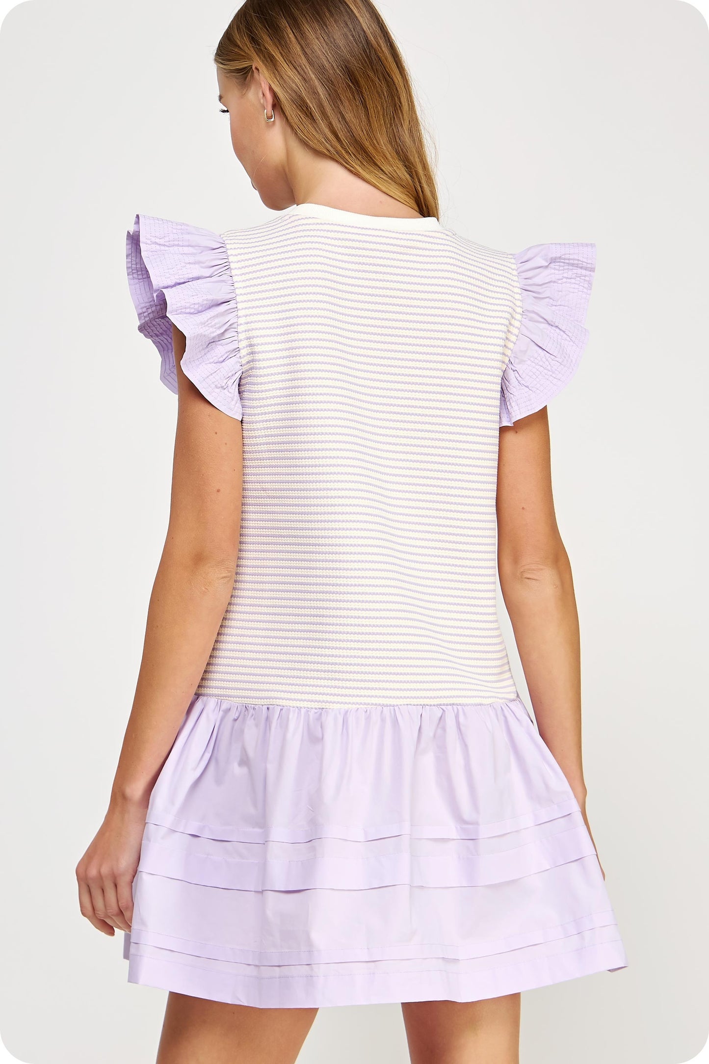 Lilac Mixed Media Dress