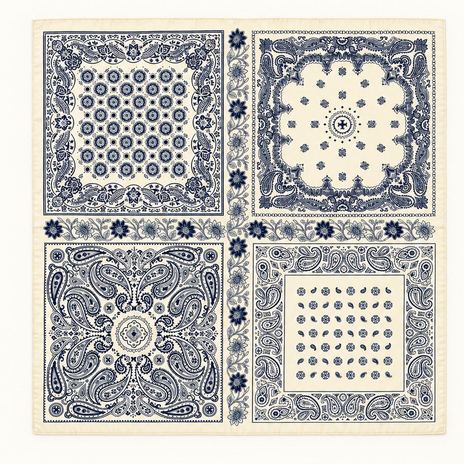 Ivory Paisley Scarf