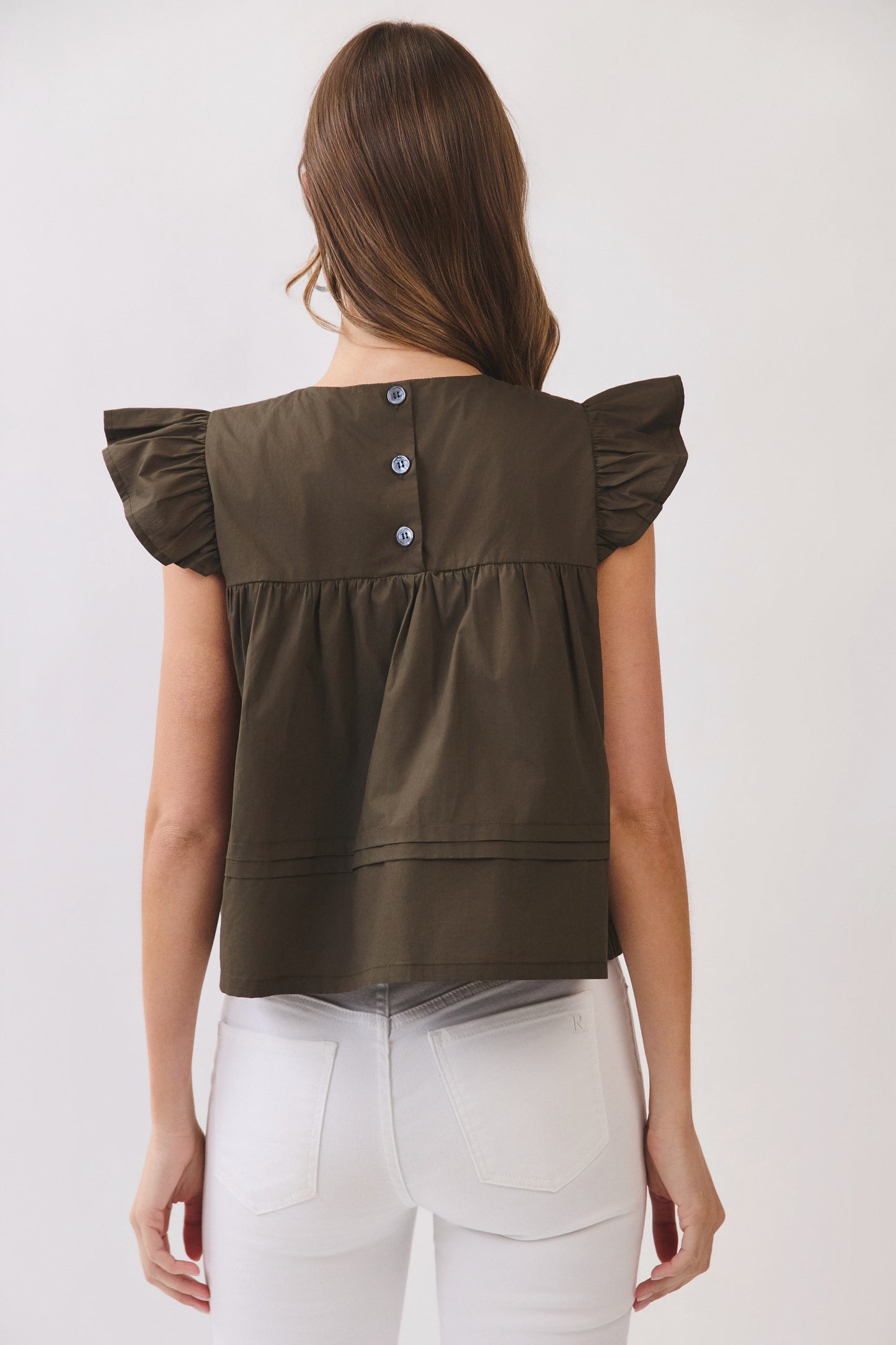 Olive Babydoll Blouse
