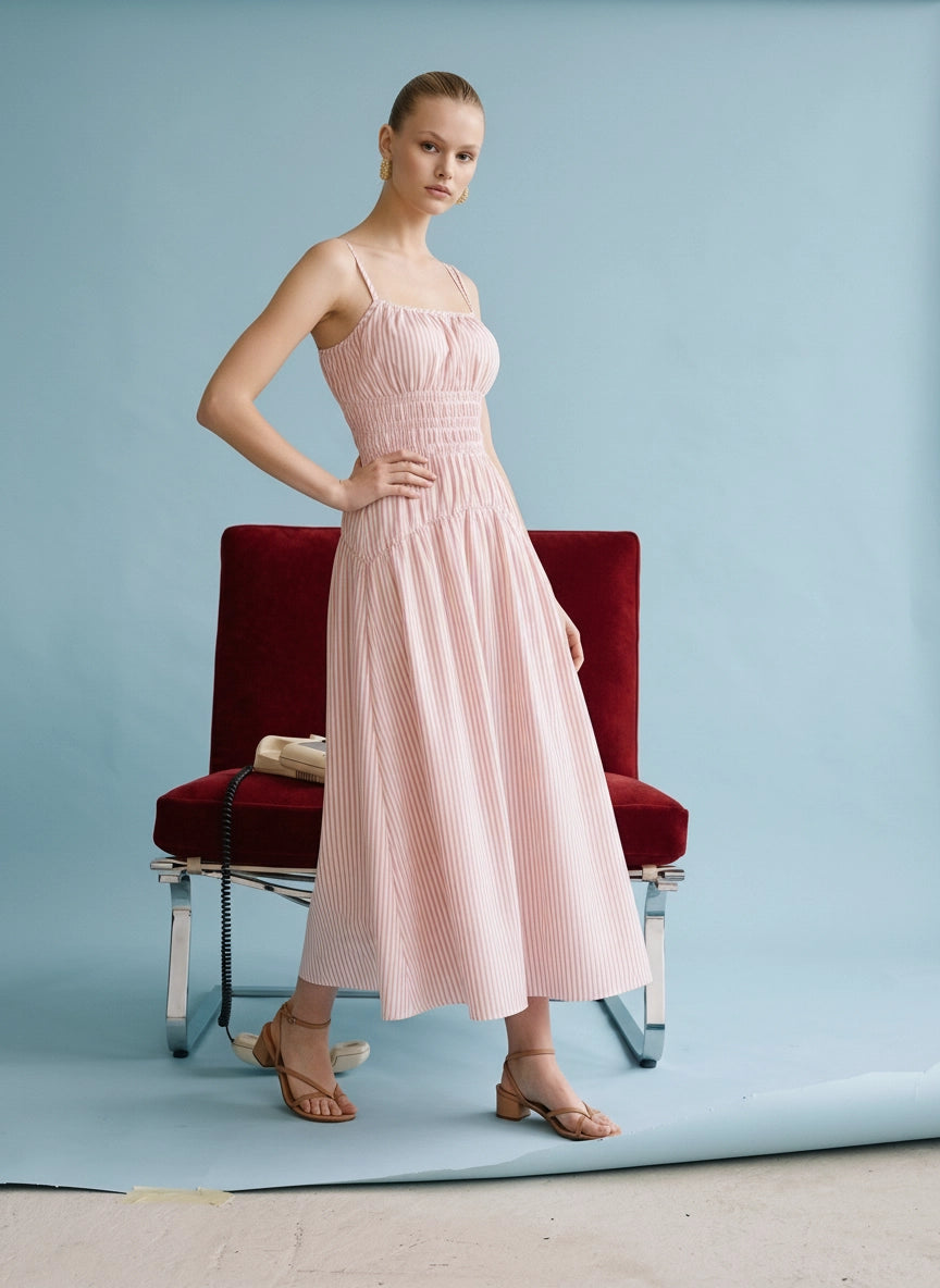 Pink Stripe Maxi Dress