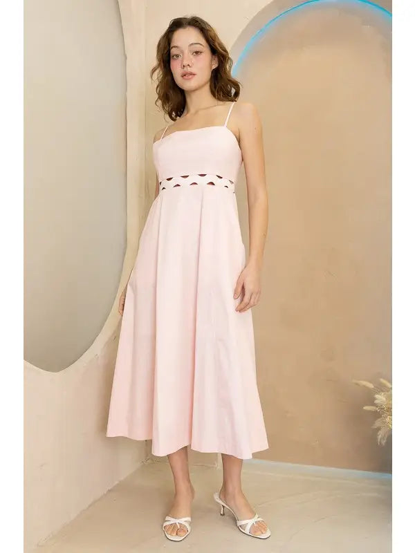Baby Pink Cut Out Maxi