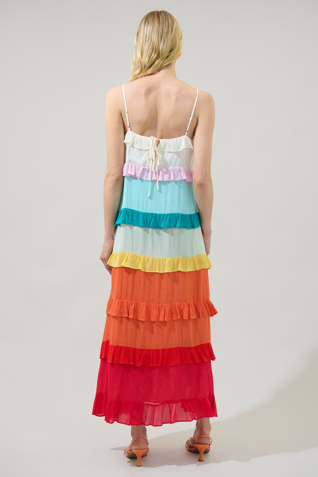 Rainbow Tiered Maxi Dress