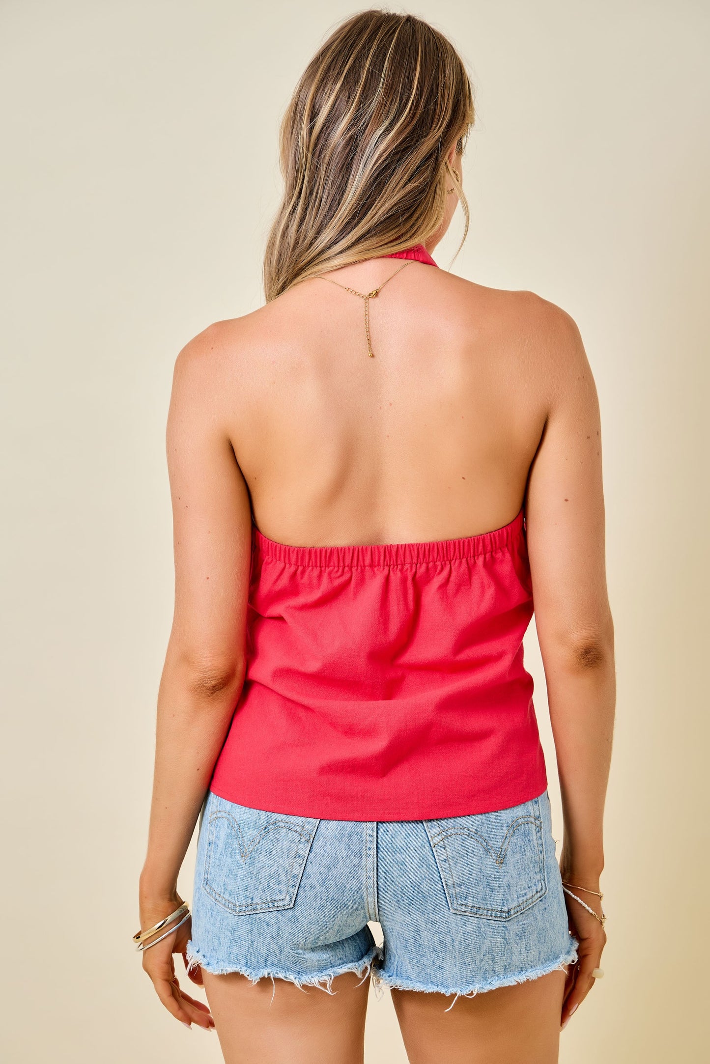 Red Double Twist Halter