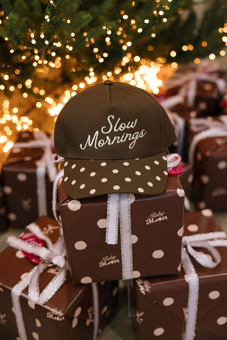 Slow Mornings Polka Dot Trucker