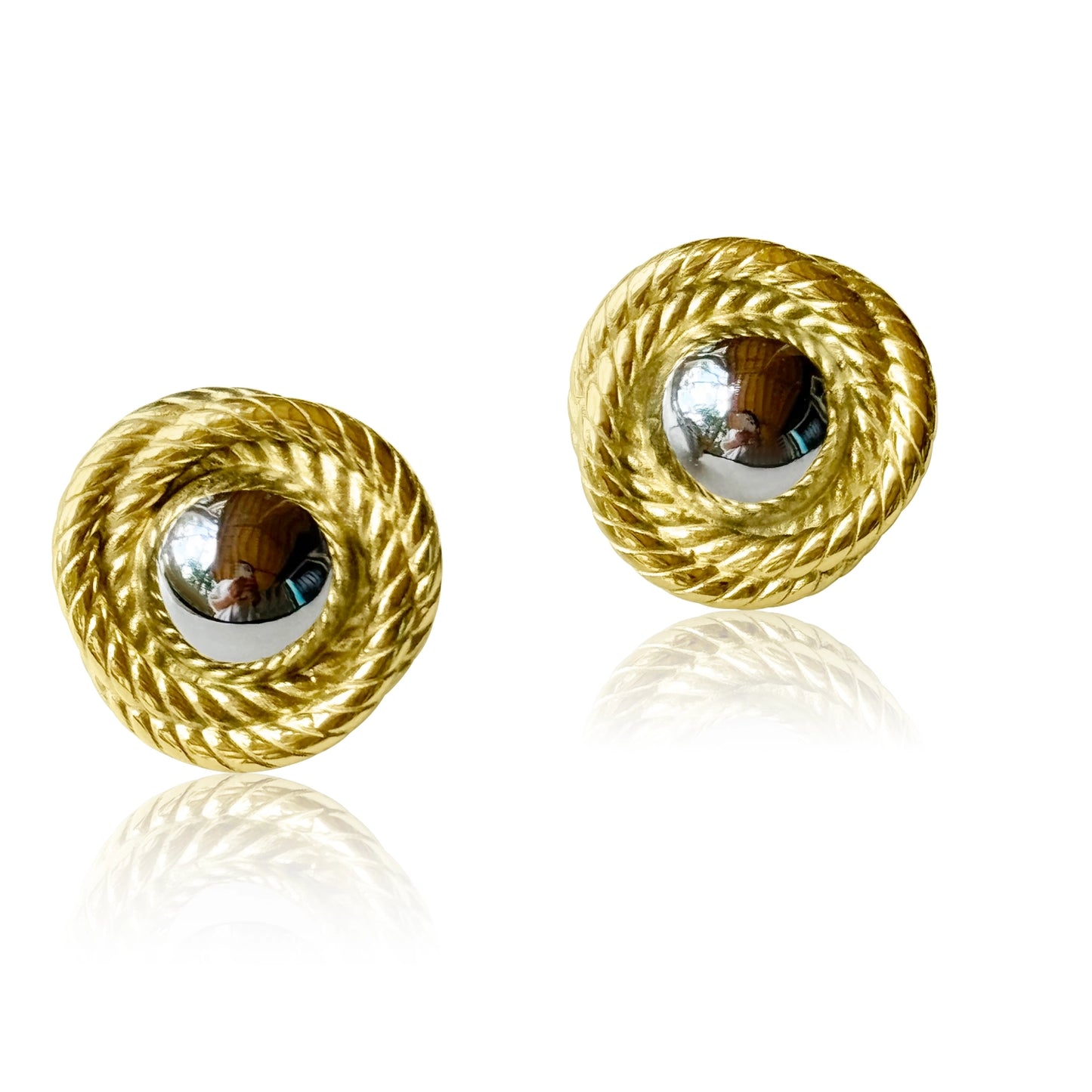 Two Tone Stud Earrings