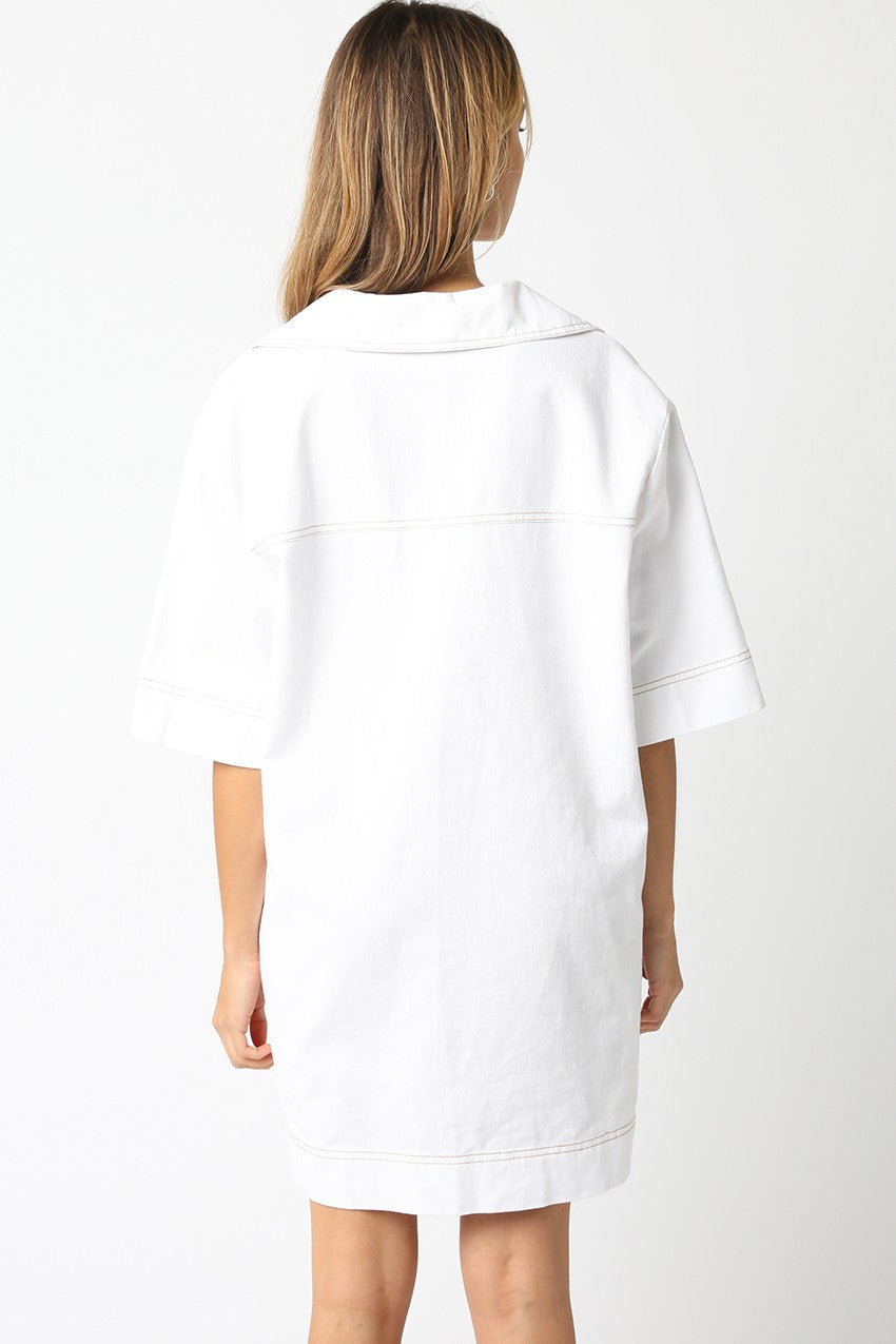 White Oversized Dora Dress