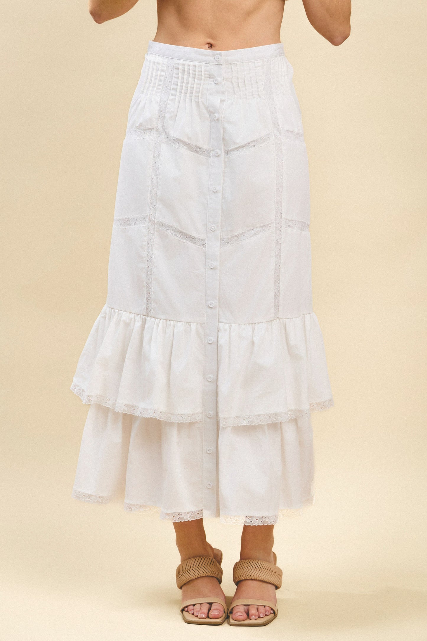 White Lace Maxi Skirt