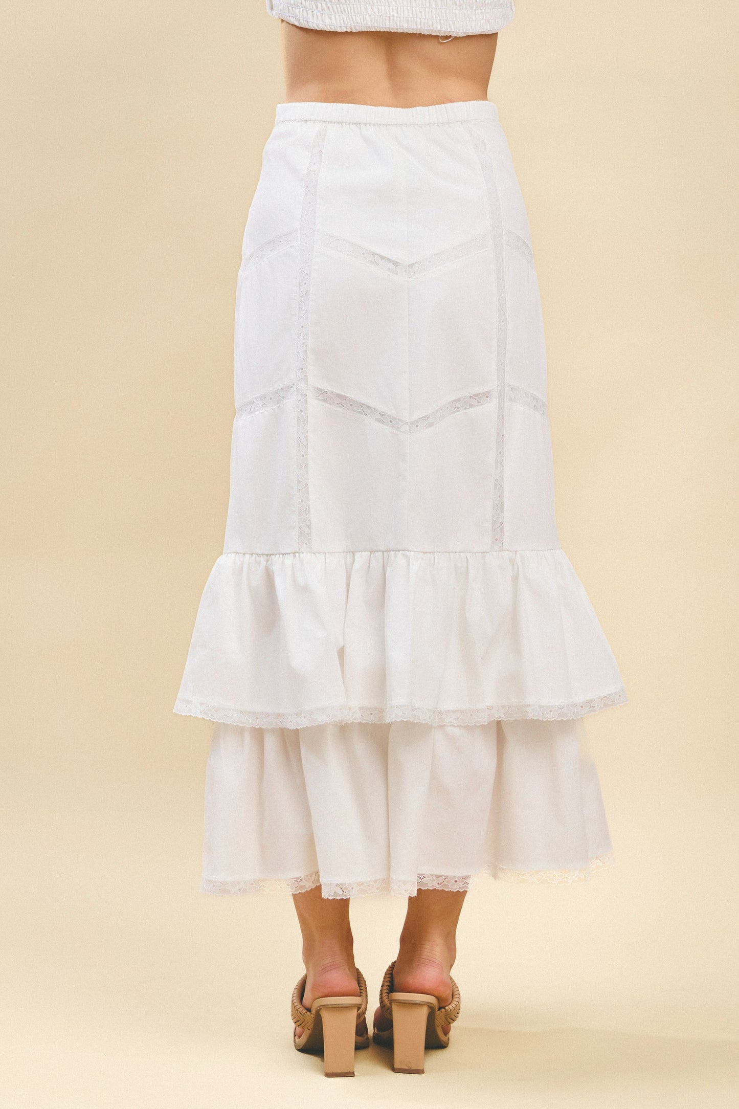 White Lace Maxi Skirt