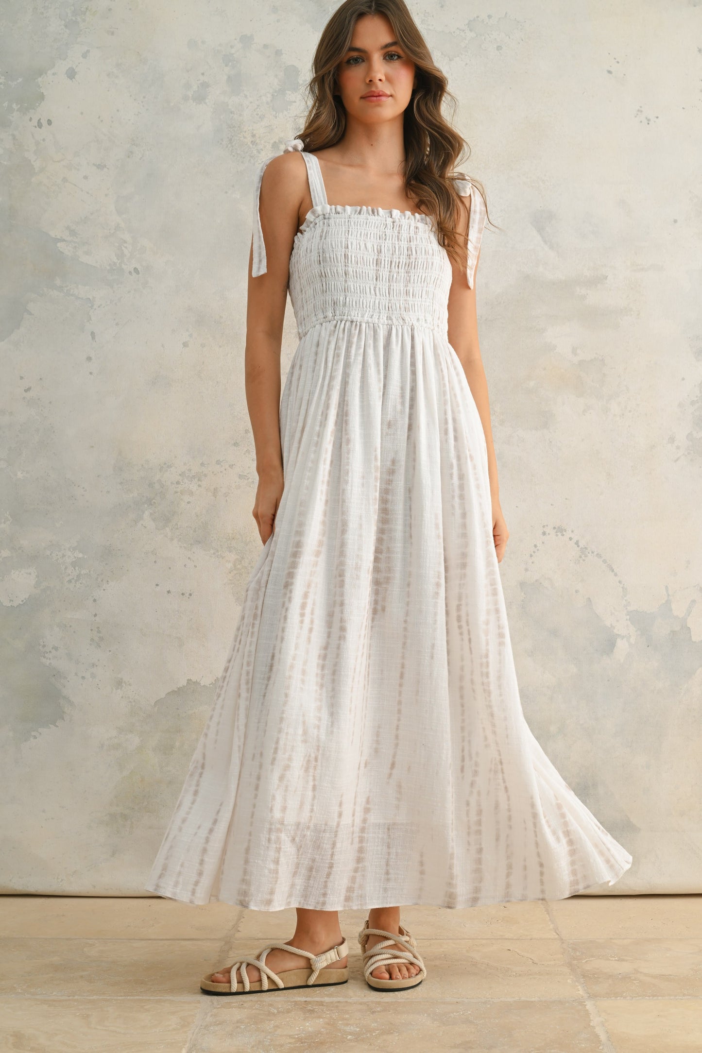 Brown Tie Dye Maxi