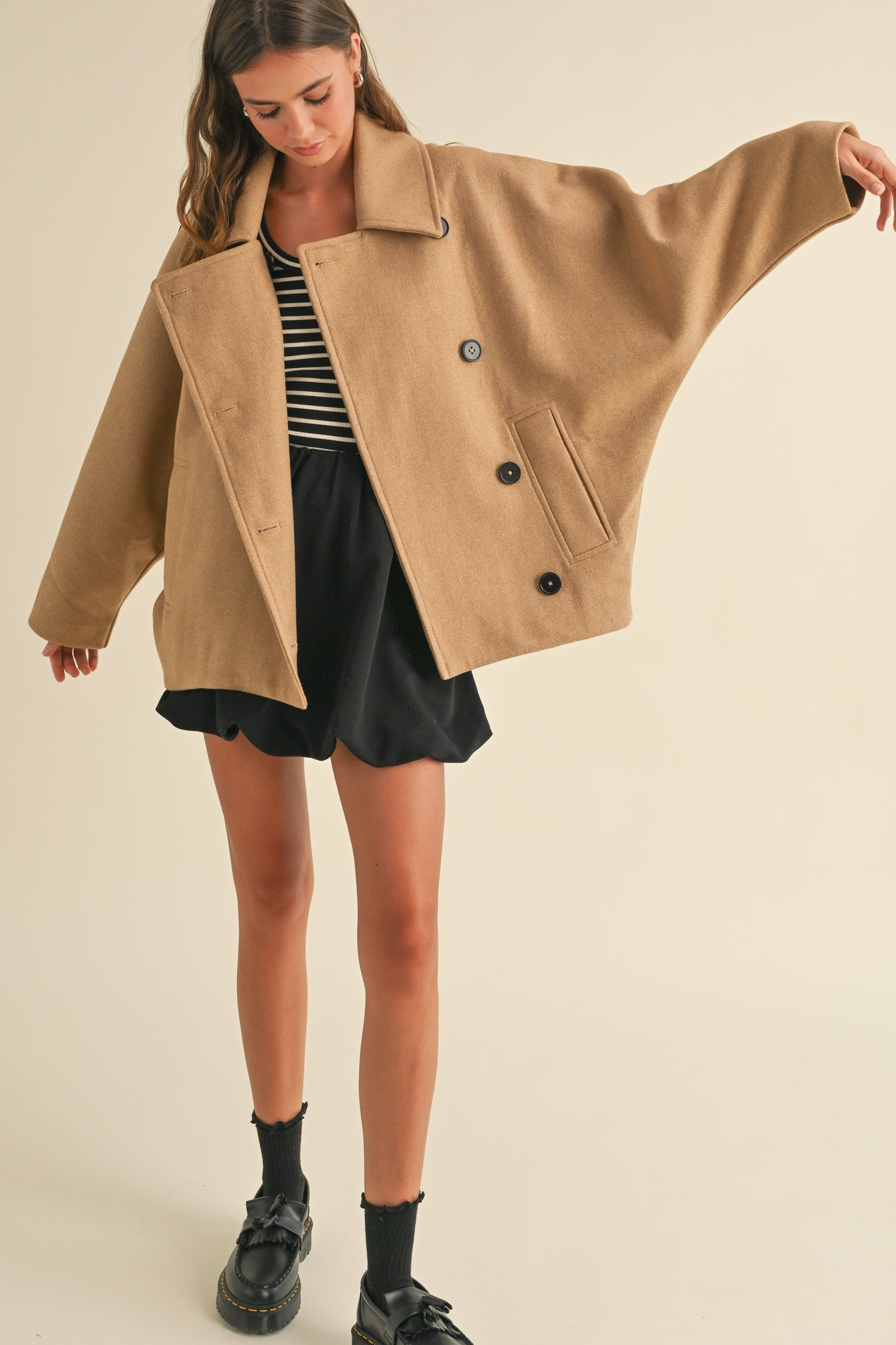 Camel Cape Style Coat