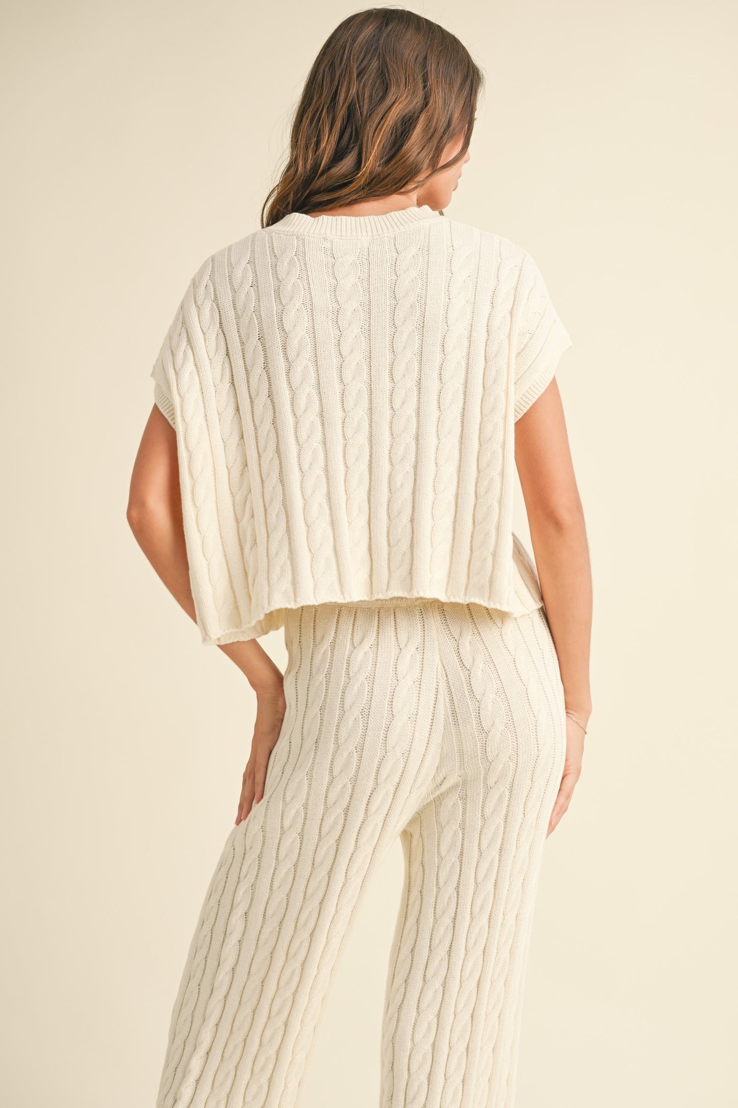 Cream Cable Knitted Sweater