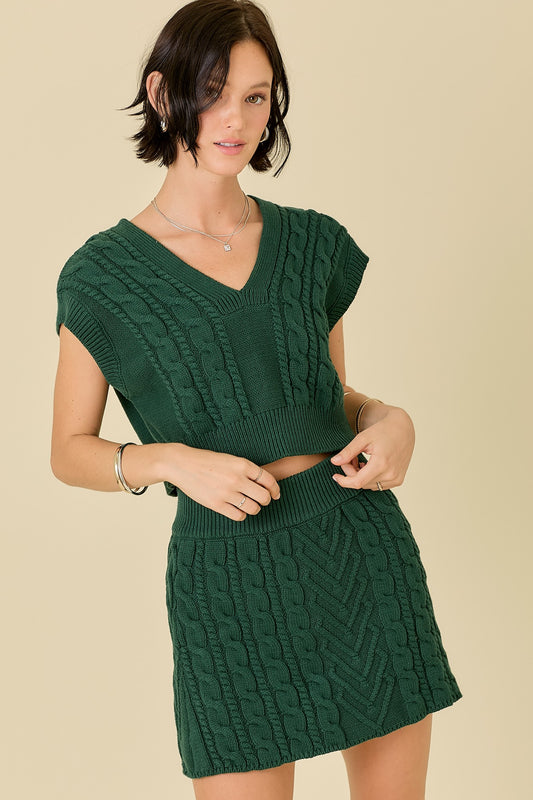 Hunter Green Sweater Set