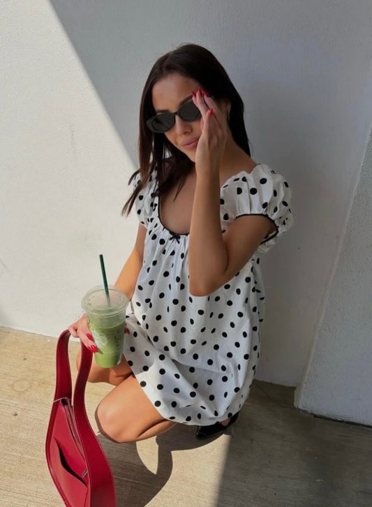 Alia Polka Dot Mini Dress