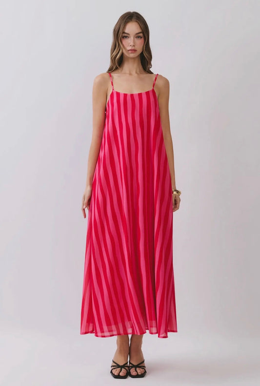 Fiesta Stripe Maxi Dress
