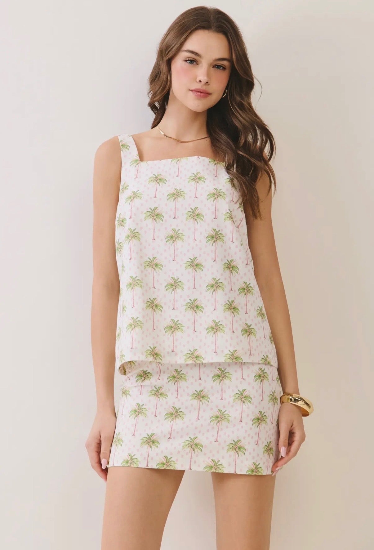 Palm Paradise Square Neck Top