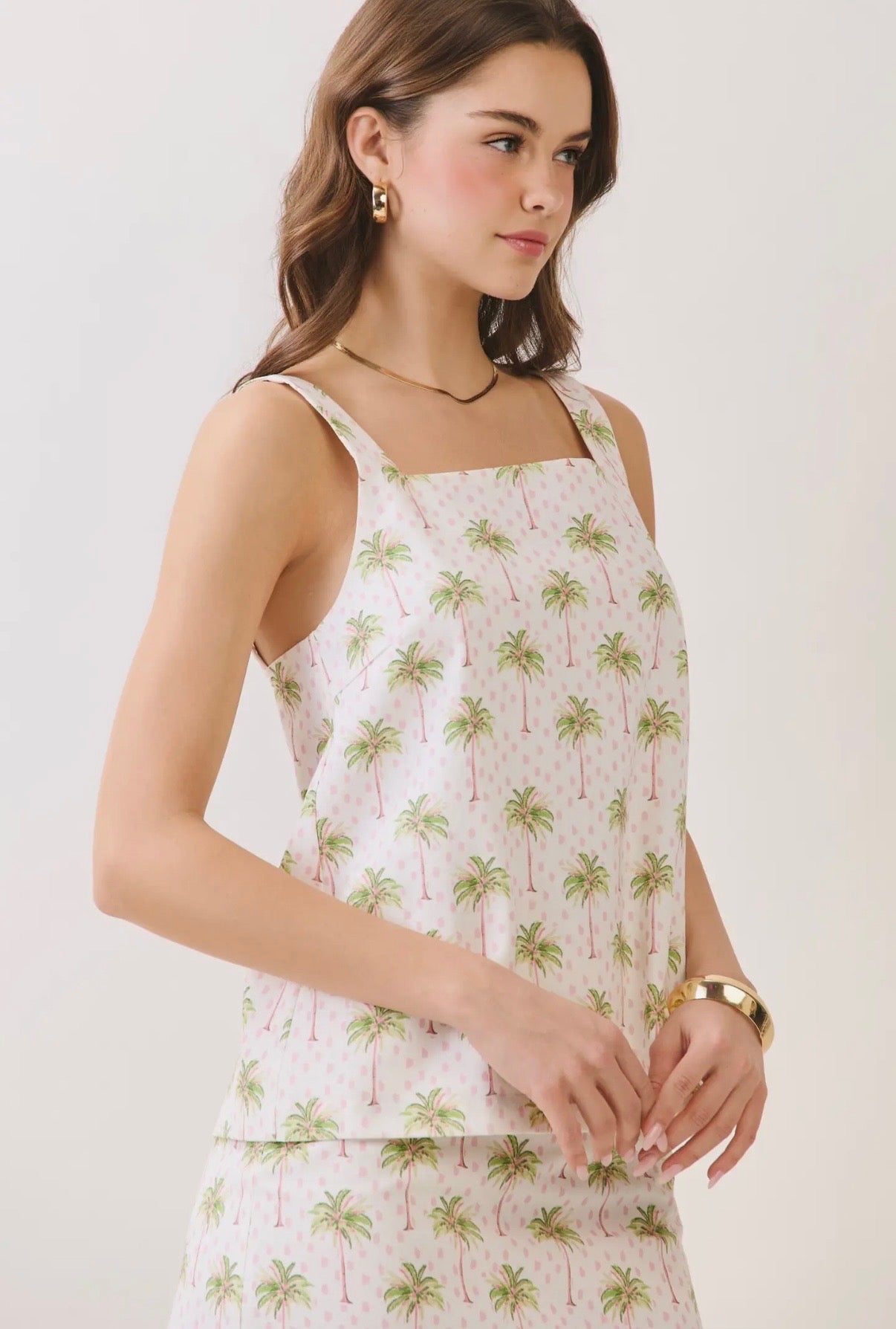 Palm Paradise Square Neck Top
