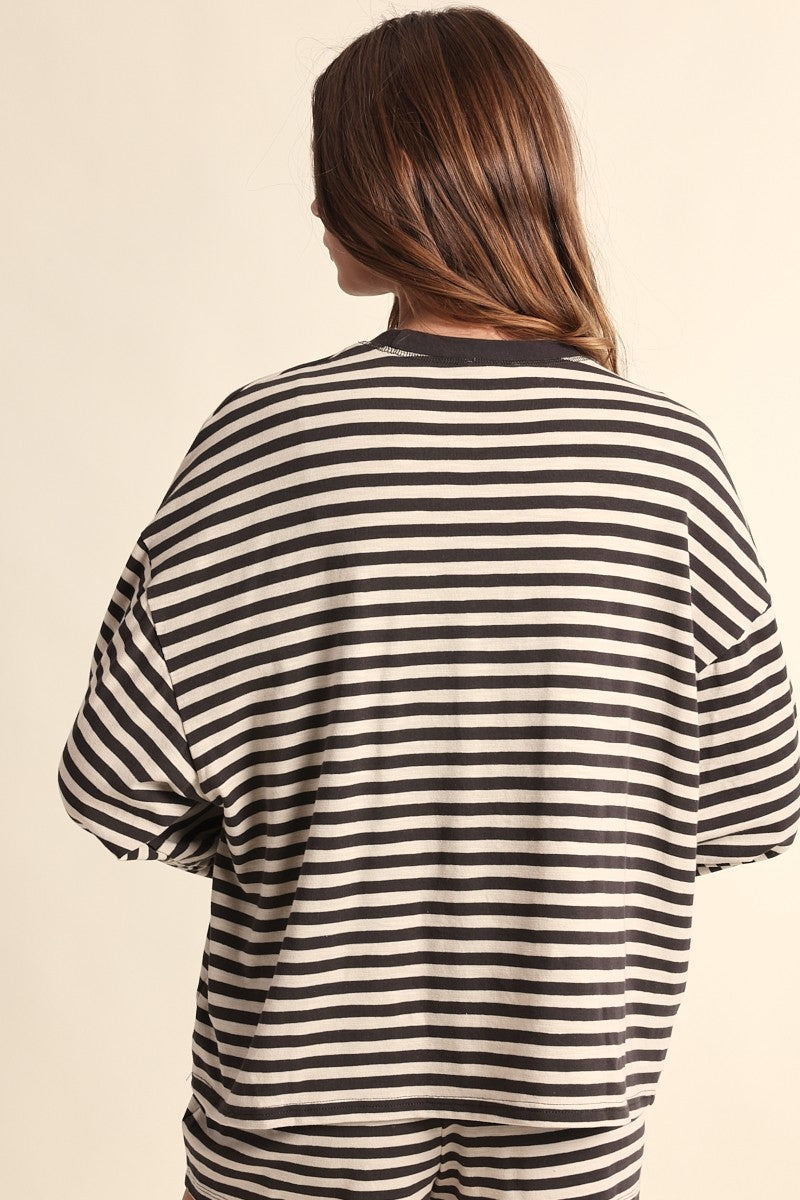 Olive Stripe Long Sleeve