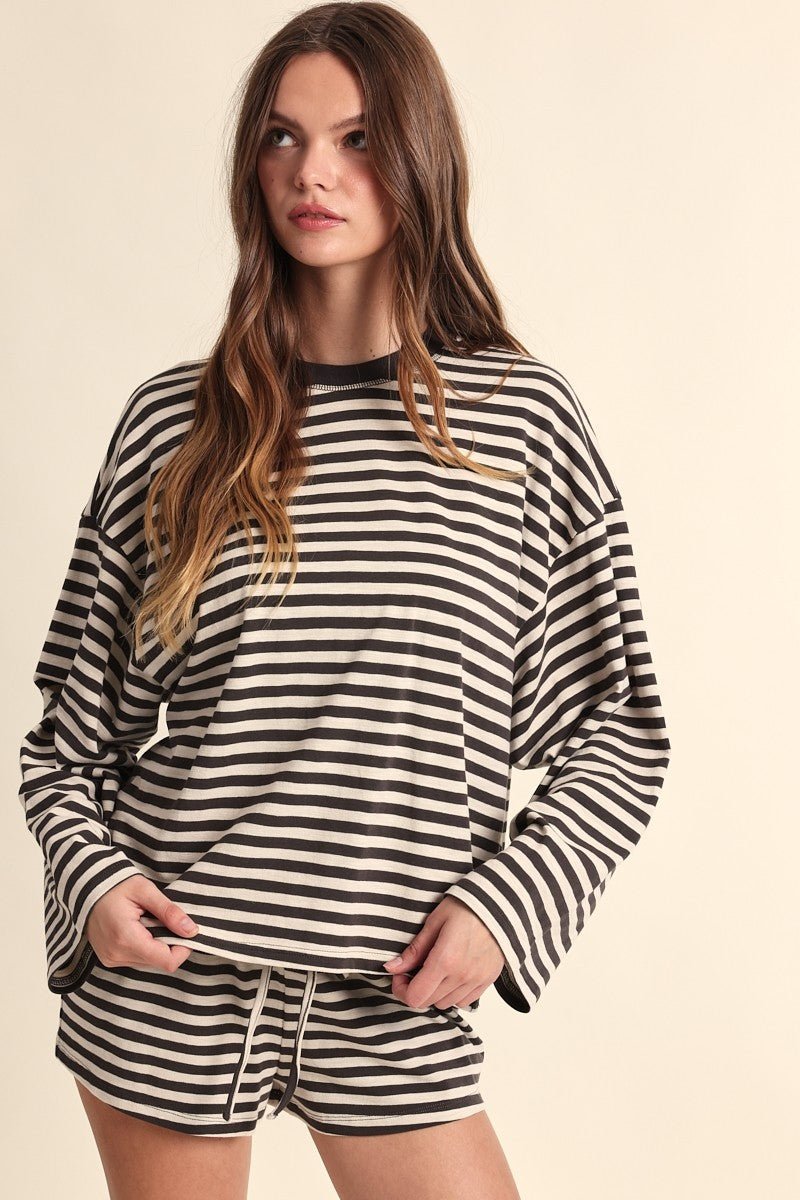 Olive Stripe Long Sleeve