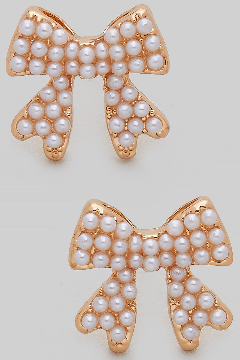 Pearl Bow Post Earrings