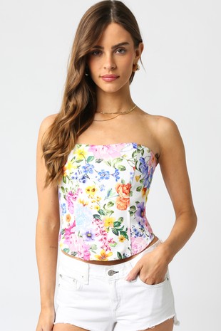 Valli Peplum Floral Top