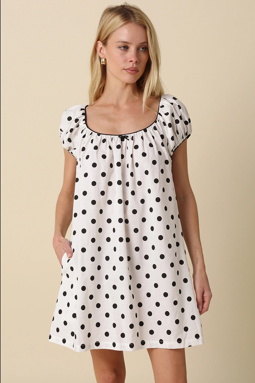Alia Polka Dot Mini Dress