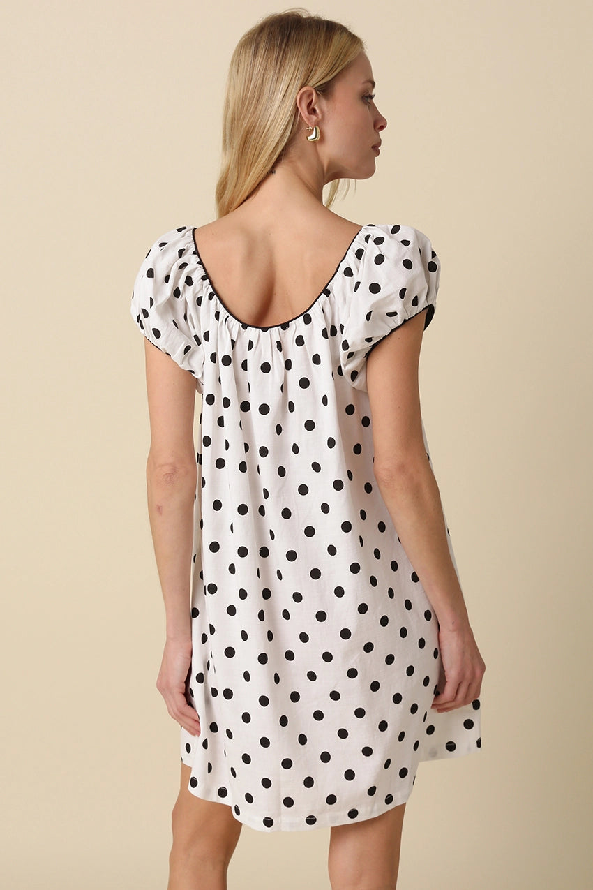 Alia Polka Dot Mini Dress