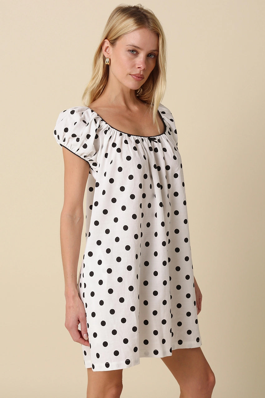 Alia Polka Dot Mini Dress