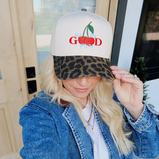 All In Good Fun Leopard Trucker